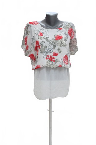 Damen -T-ShirtGenesisohne Aufdruck,farbegeblümt,größeS