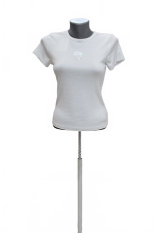 Damen -T-ShirtGenesismit Aufdruck,farbeweiss,größeS