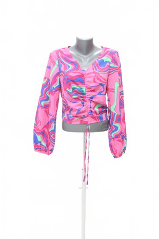 Damen -T-ShirtPiecesohne Aufdruck,farbegemustert,größeS