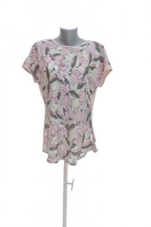 Damen -T-ShirtGenesisohne Aufdruck,farbegeblümt,größeL