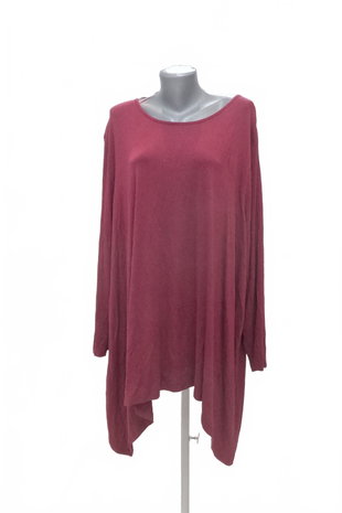 Damen -T-ShirtJaninaohne Aufdruck,farbebordo,größe56