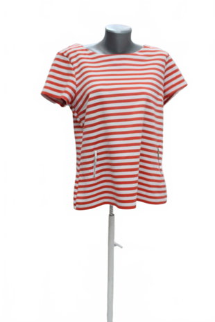 Damen -T-ShirtCamaieuohne Aufdruck,farbegestreift,größeXL