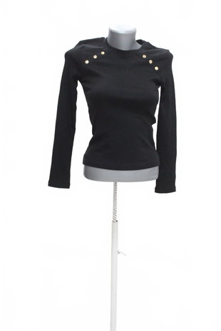 Damen -T-ShirtSinsayohne Aufdruck,farbeschwarz,größe2XS
