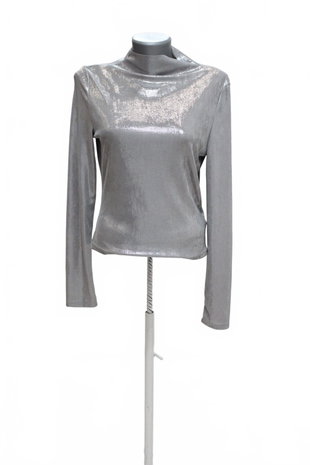 Damen -T-ShirtSheinohne Aufdruck,farbegrau,größe44