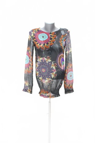 Damen -T-ShirtDesigualohne Aufdruck,farbegemustert,größeXS