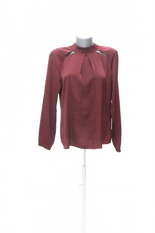 Damen -T-ShirtTaifunohne Aufdruck,farbebordo,größeS