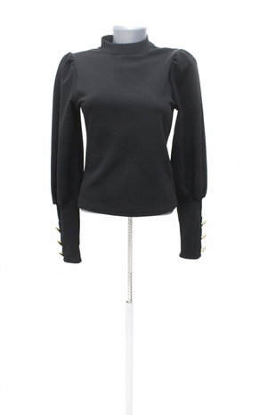 Damen -T-ShirtSheinohne Aufdruck,farbeschwarz,größeM