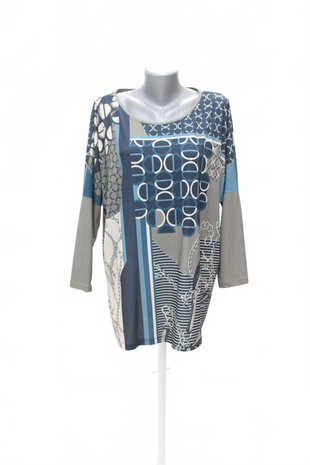 Damen -T-ShirtSamoonohne Aufdruck,farbegemustert,größe2XL