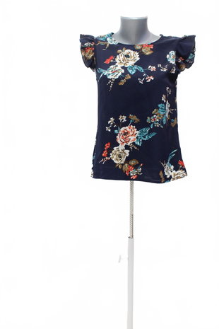 Damen -T-ShirtSheinohne Aufdruck,farbegeblümt,größeXS