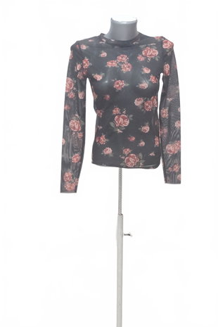 Damen -T-ShirtStradivariusohne Aufdruck,farbegeblümt,größeS