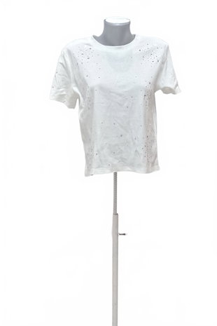 Damen -T-ShirtReservedohne Aufdruck,farbeweiss,größeM