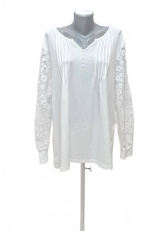 Damen -T-ShirtGenesisohne Aufdruck,farbeweiss,größe2XL