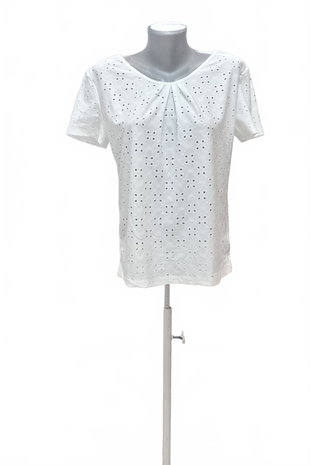 Damen -T-ShirtSheinohne Aufdruck,farbeweiss,größe38