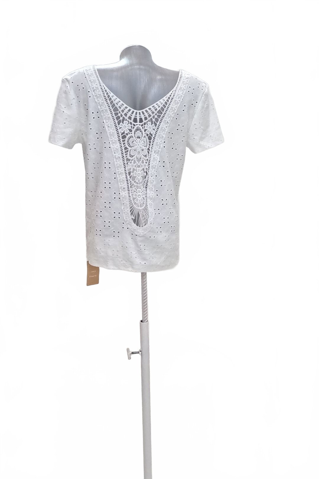 Damen -T-ShirtSheinohne Aufdruck,farbeweiss,größe38