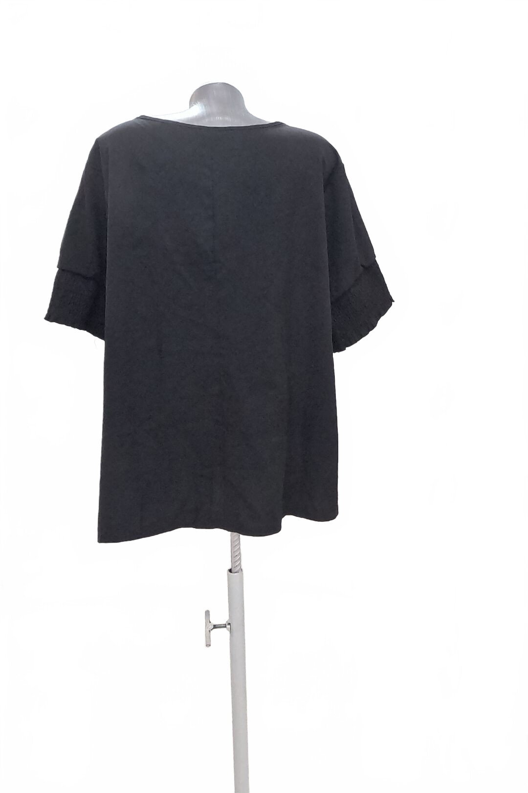 Damen -T-ShirtSheinohne Aufdruck,farbeschwarz,größe3XL