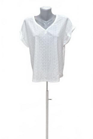 Damen -T-ShirtSheinohne Aufdruck,farbeweiss,größe38