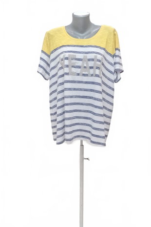 Damen -T-ShirtGenesisohne Aufdruck,farbegestreift,größe2XL