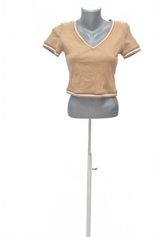 Damen -T-ShirtSheinohne Aufdruck,farbebeige,größe38