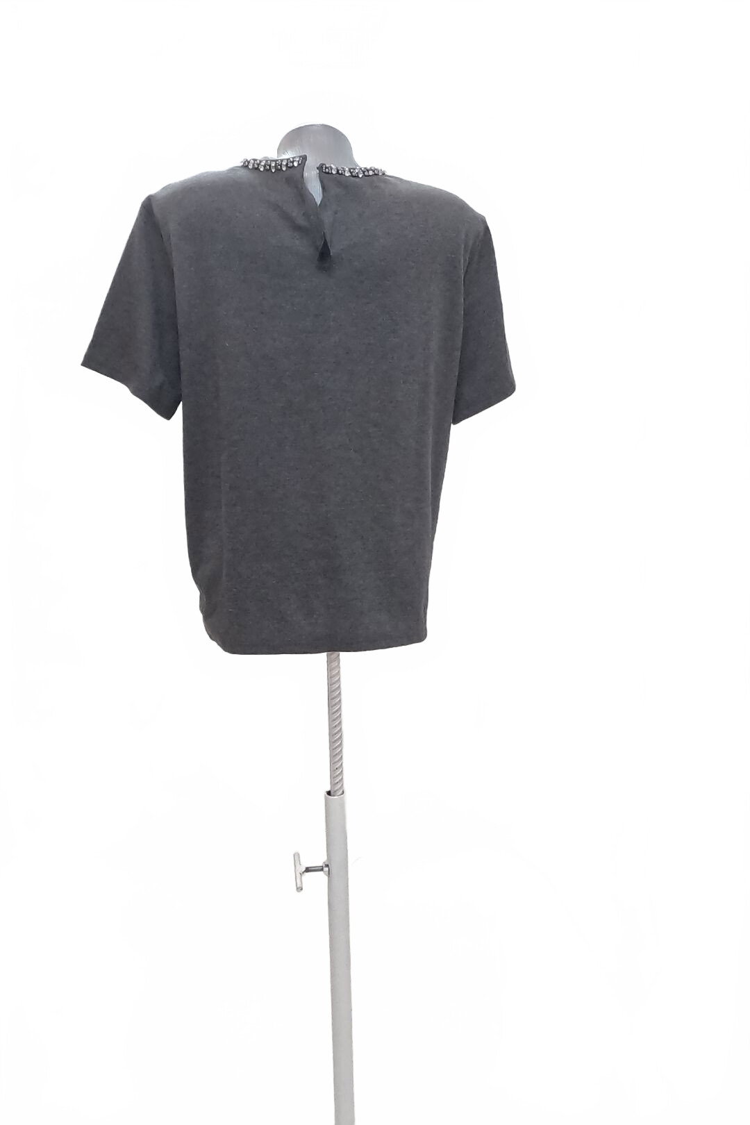 Damen -T-ShirtH&Mohne Aufdruck,farbegrau,größeS