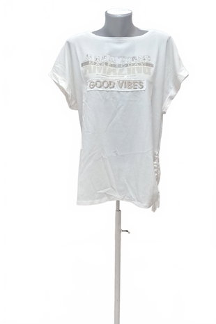Damen -T-ShirtMonarimit Aufdruck,farbeweiss,größe42