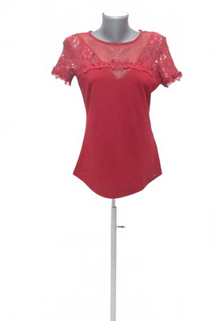 Damen -T-ShirtGenesisohne Aufdruck,farbebordo,größeM