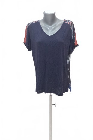 Damen -T-ShirtF&Fohne Aufdruck,farbegemustert,größe40