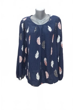 Damen -T-ShirtSheinohne Aufdruck,farbegemustert,größe3XL