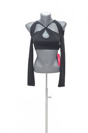 Damen -T-ShirtSheinohne Aufdruck,farbeschwarz,größe34