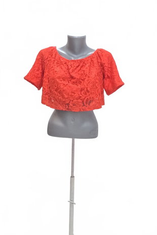 Damen -T-ShirtAmisuohne Aufdruck,farberot,größeL