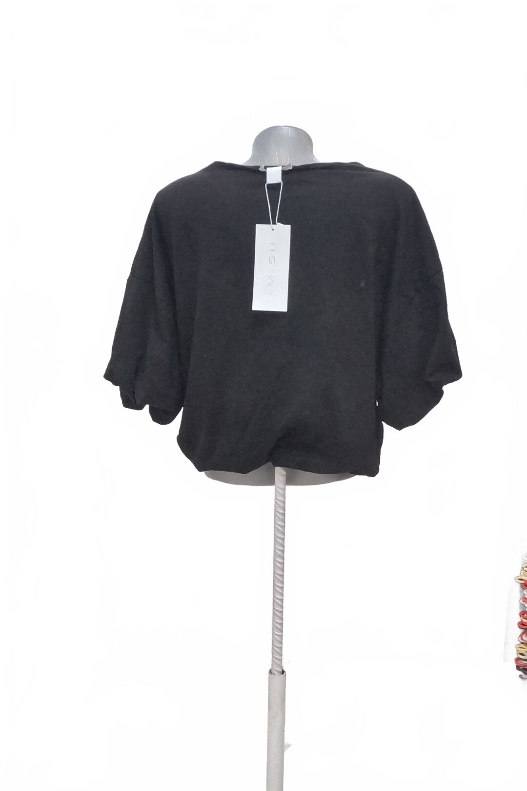 Damen -T-ShirtAmisuohne Aufdruck,farbeschwarz,größeXL