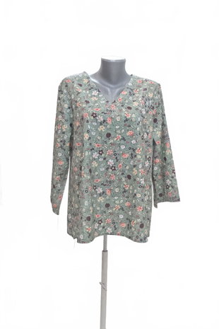 Damen -T-ShirtGenesisohne Aufdruck,farbegeblümt,größe2XL