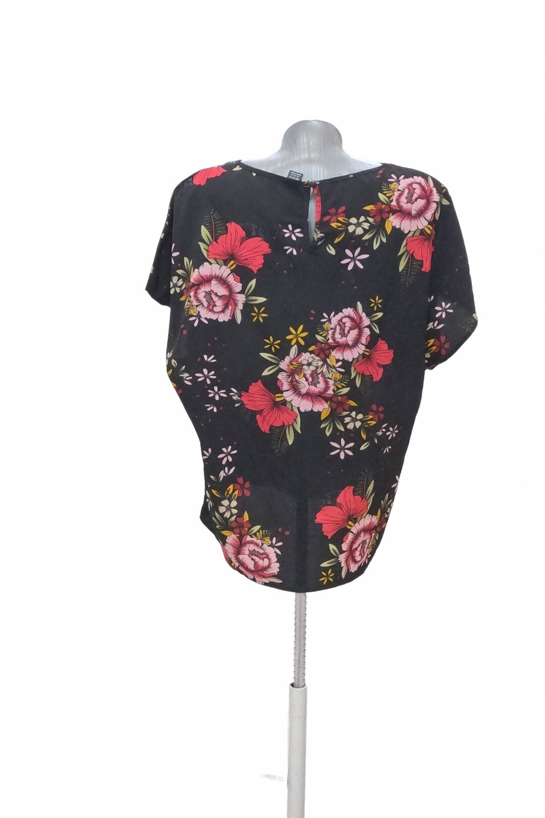 Damen -T-ShirtSheinohne Aufdruck,farbegeblümt,größeXL