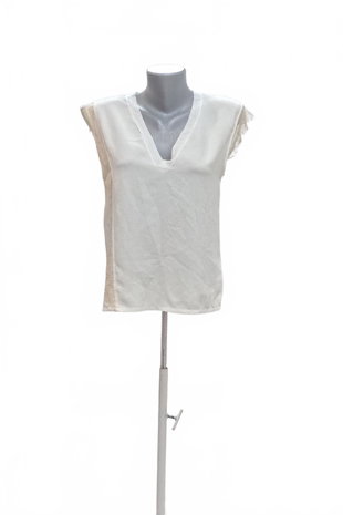 Damen -T-ShirtZaraohne Aufdruck,farbeweiss,größeM