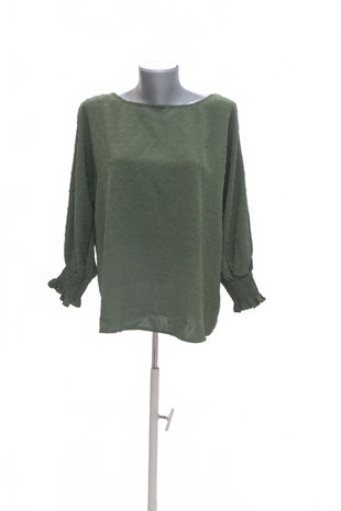 Damen -T-ShirtSheinohne Aufdruck,farbekhaki,größeM
