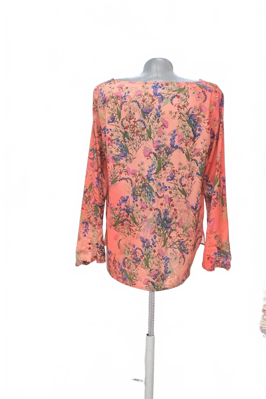 Damen -T-ShirtLindexohne Aufdruck,farbegeblümt,größeS