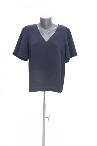 Damen -T-ShirtH&Mohne Aufdruck,farbeblau,größe38
