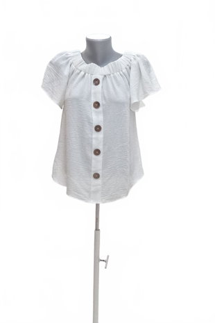 Damen -T-ShirtF&Fohne Aufdruck,farbeweiss,größe34