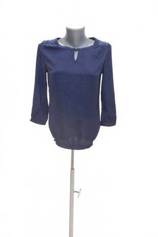 Damen -T-ShirtCamaieuohne Aufdruck,farbeblau,größeS