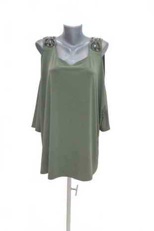 Damen -T-ShirtBpc Selectionohne Aufdruck,farbekhaki,größe52