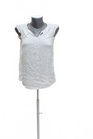 Damen -T-ShirtF&Fohne Aufdruck,farbeweiss,größe34