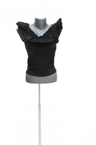 Damen -T-ShirtSheinohne Aufdruck,farbeschwarz,größe38