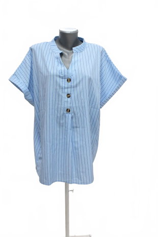 Damen -T-ShirtGenesisohne Aufdruck,farbegestreift,größe4XL