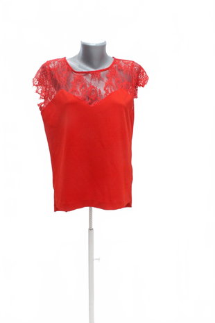 Damen -T-ShirtGenesisohne Aufdruck,farberot,größeL