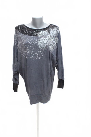 Damen -T-ShirtGenesisohne Aufdruck,farbegrau,größe44
