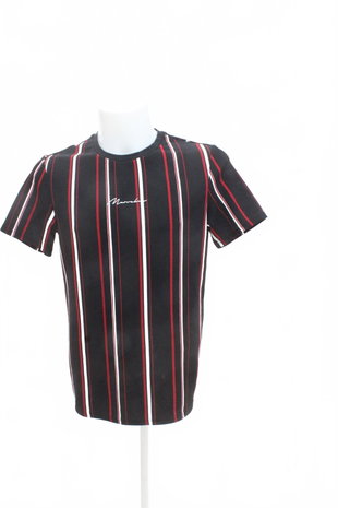 Herren-T-Shirt Shein ohne Aufdruck, Farbe gestreift, Größe S
