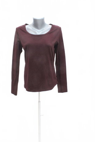 Damen -T-ShirtF&Fohne Aufdruck,farbebordo,größeM