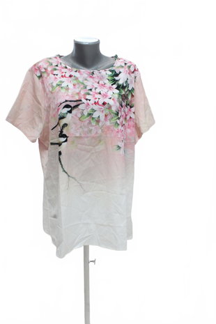 Damen -T-ShirtGenesisohne Aufdruck,farbegeblümt,größe4XL