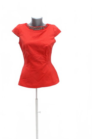 Damen -T-ShirtGenesisohne Aufdruck,farberot,größeM