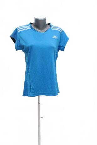 Damen -T-ShirtAdidasohne Aufdruck,farbeblau,größeM
