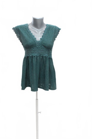 Damen -T-ShirtSheinohne Aufdruck,farbetůrkis,größeS